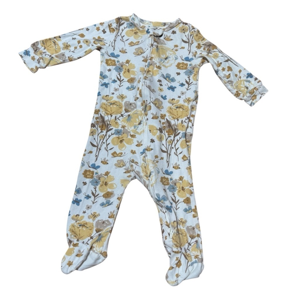 Little Planet by Carter’s Organic Cotton Floral 2-way Zip Sleeper Footie 9M